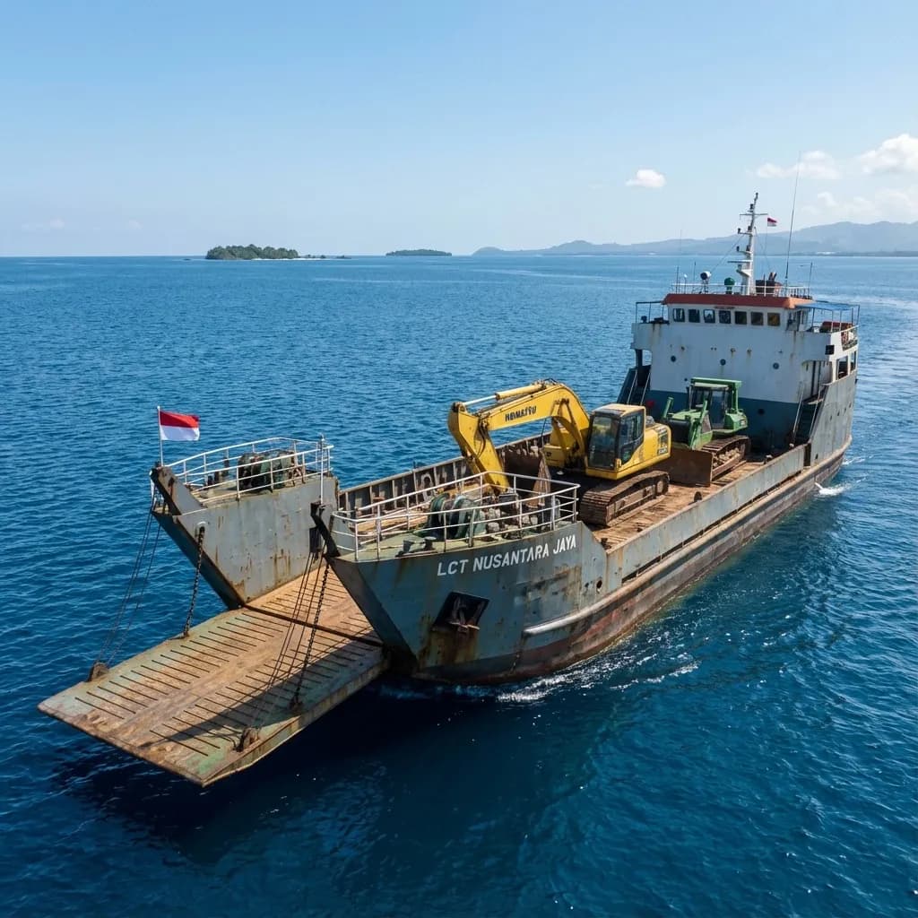 LCT Ship carrying heavy equipment